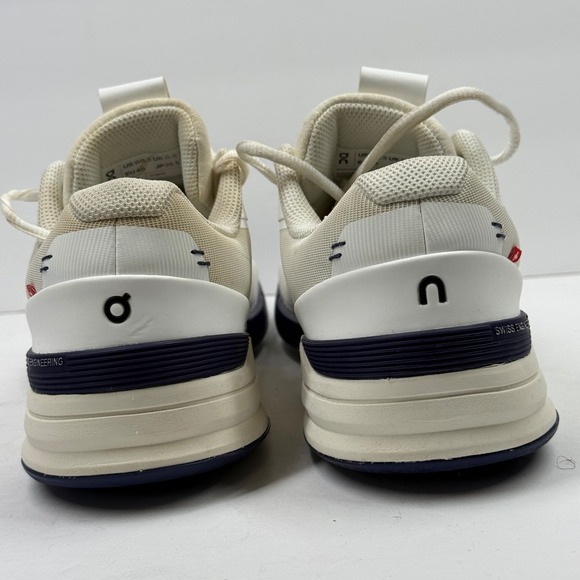 On The Roger Pro Tennis Shoes White Navy Mesh Womens Athletic Size 8.5 - Picture 4 of 9